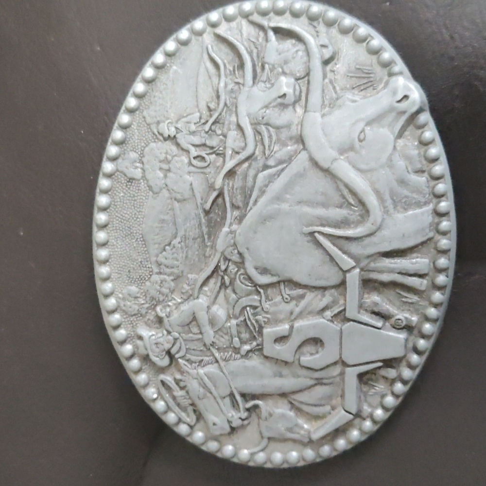 Zee Series Vintage Pewter Cattle Drive belt buckle , cowboys